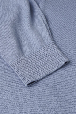 Plavi lagani pamučni džemper sa kragnom 131C