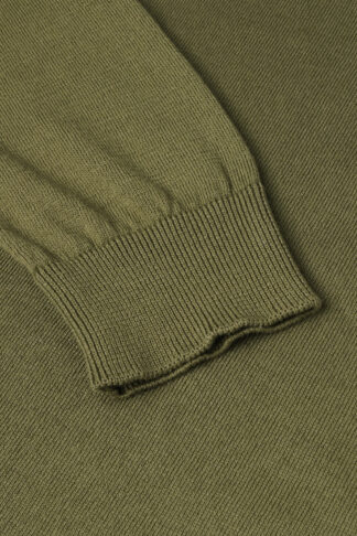 Zeleni lagani pamučni džemper sa kragnom 131C