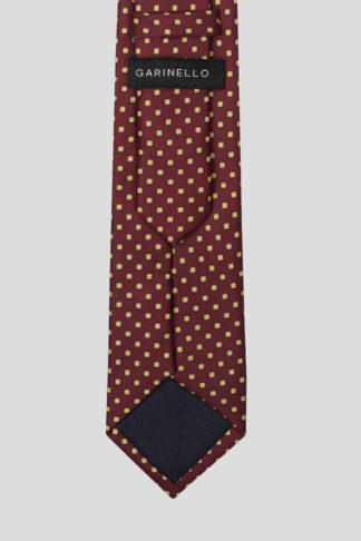 Bordo kravata sa žutim detaljima 3318